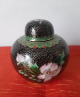 Vintage Deckeldose Deckelvase Cloisonné Emaille Blumen Hessen - Bad Homburg Vorschau