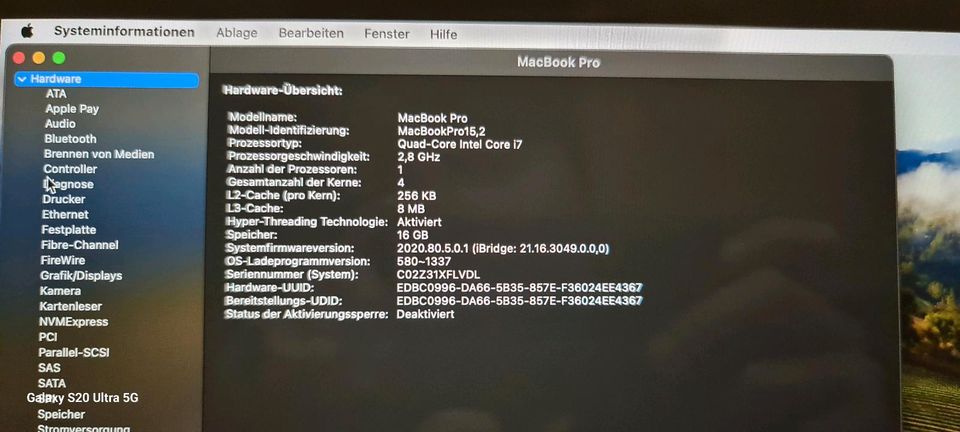 Apple Macbook Pro 2019 13" I7 16GB RAM 256 GB in Bedburg-Hau