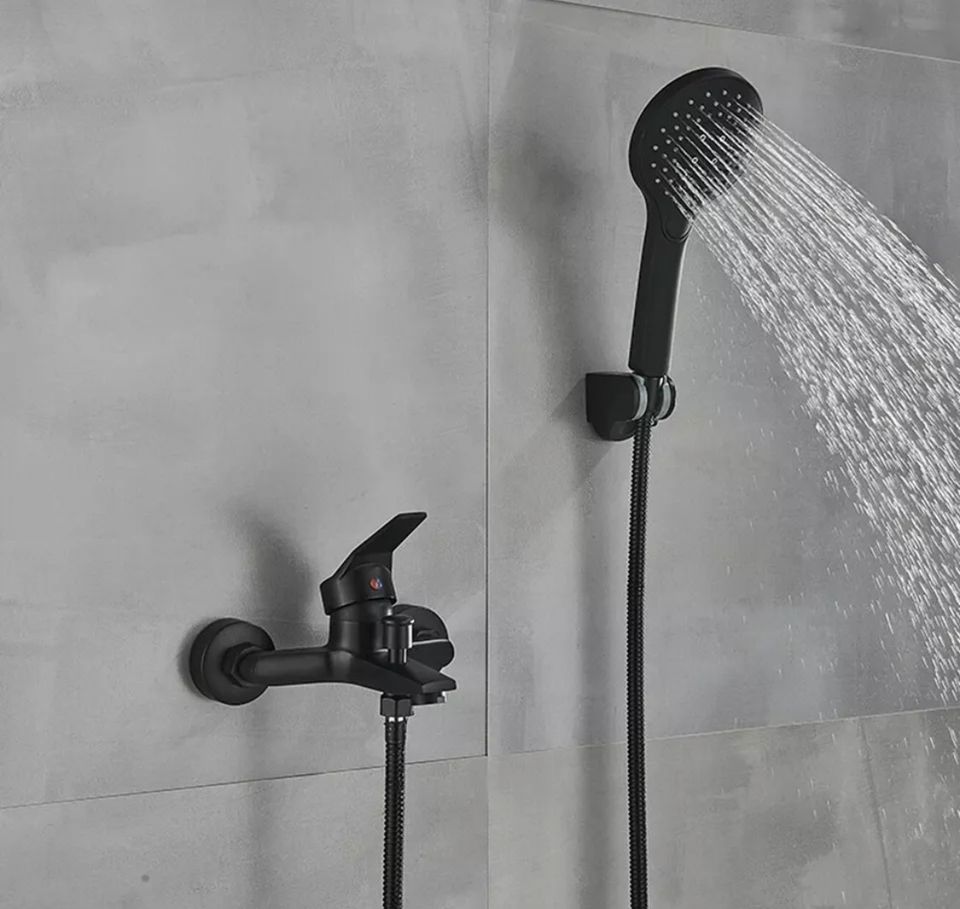 Bad Wasserhahn Waschtischarmatur Einhandmischer Dusche Schwarz in Bebra