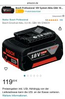 3x Bosch Akku GBA 18V 6,0 Ah West - Griesheim Vorschau