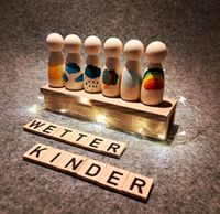 ❤️ NEU HANDMADE HOLZ WETTER KINDER SET 6 STÜCK Baden-Württemberg - Schelklingen Vorschau