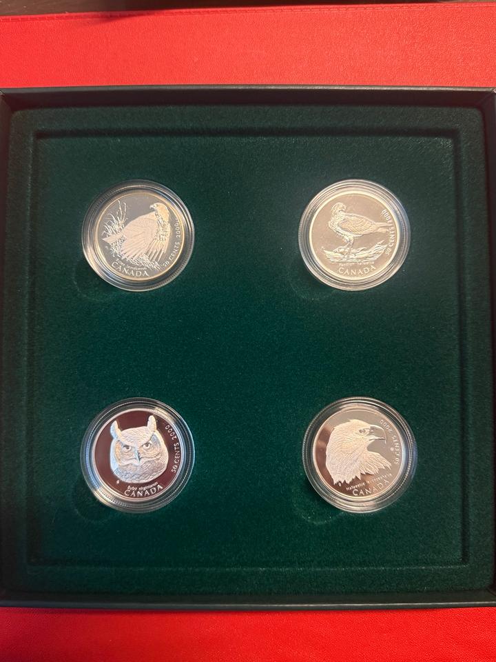 Kanada 2000 50 Cents Birds of Prey Coin Set Silbermünze in Berlin