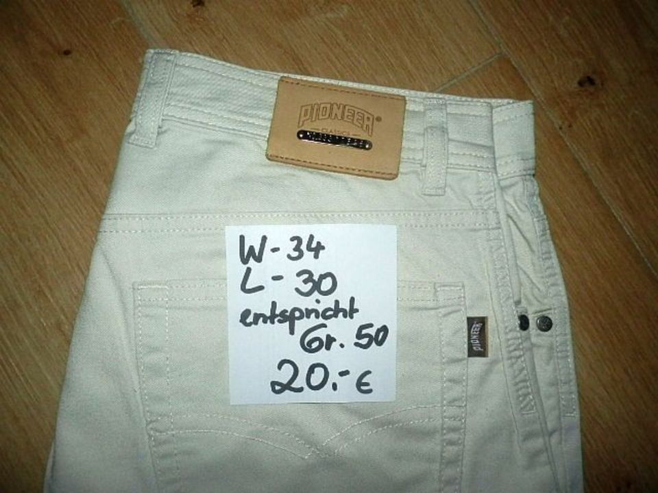 Herren Hose/Jeans v. Pioneer W 34, L 30 ca Gr. 50, Hemden, G-Star in Berlin