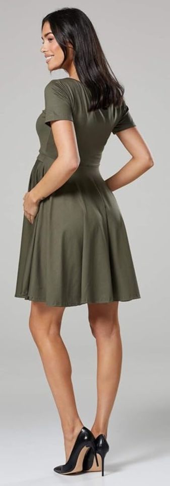 Stillkleid Umstandskleid in khaki von Happy Mama S in Bad Sobernheim