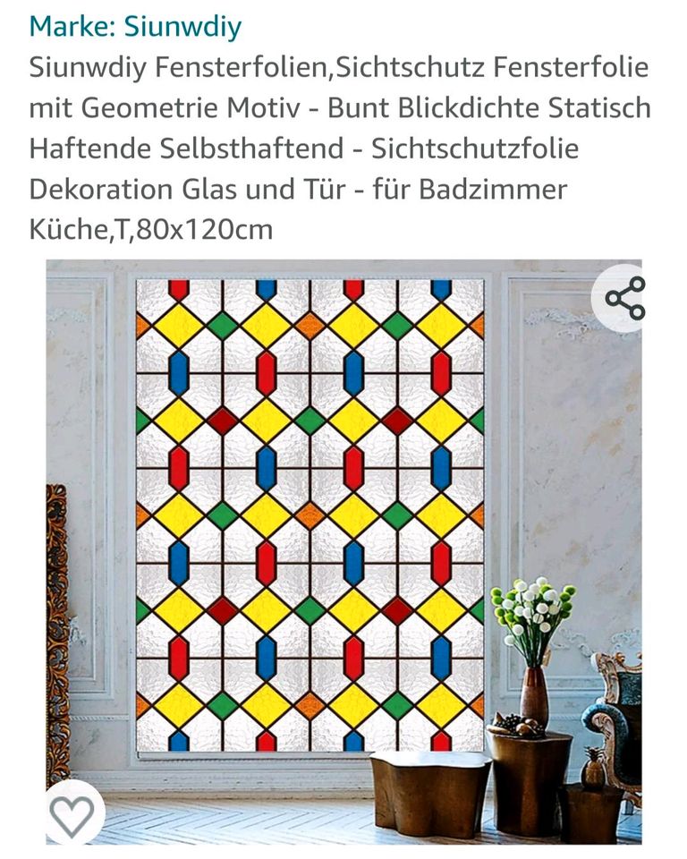 Fensterfolie 80×120 bunt in Baden-Württemberg - Karlsruhe