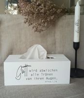 Kosmetiktuchbox *Gott wird abwischen* Glaube Bibel Gott Nordrhein-Westfalen - Barntrup Vorschau