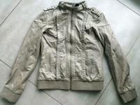 Lederjacke Mango Damen XS 34 36 S Biker taupe greige Hessen - Petersberg Vorschau
