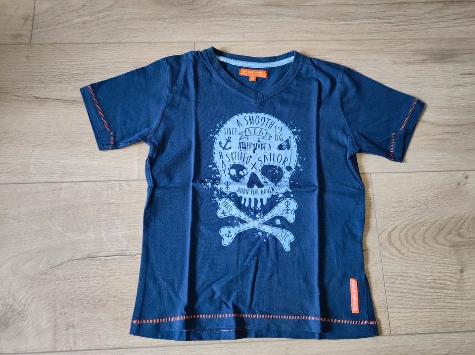 T-Shirt Gr. 116/122 Staccato Totenkopf blau Junge Mädchen Kinder in Dortmund