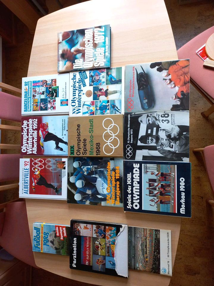 Olympia Bücher verschiedene Jahre  Sport in Eisfeld