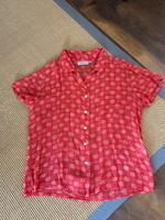 Bluse vintage 1950er retro rot orange Blümchen transparent Brandenburg - Dallgow Vorschau