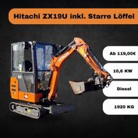 ⚠️ Minibagger mieten / Hitachi 1,9t Baumaschine / ⚠️ Hessen - Dautphetal Vorschau