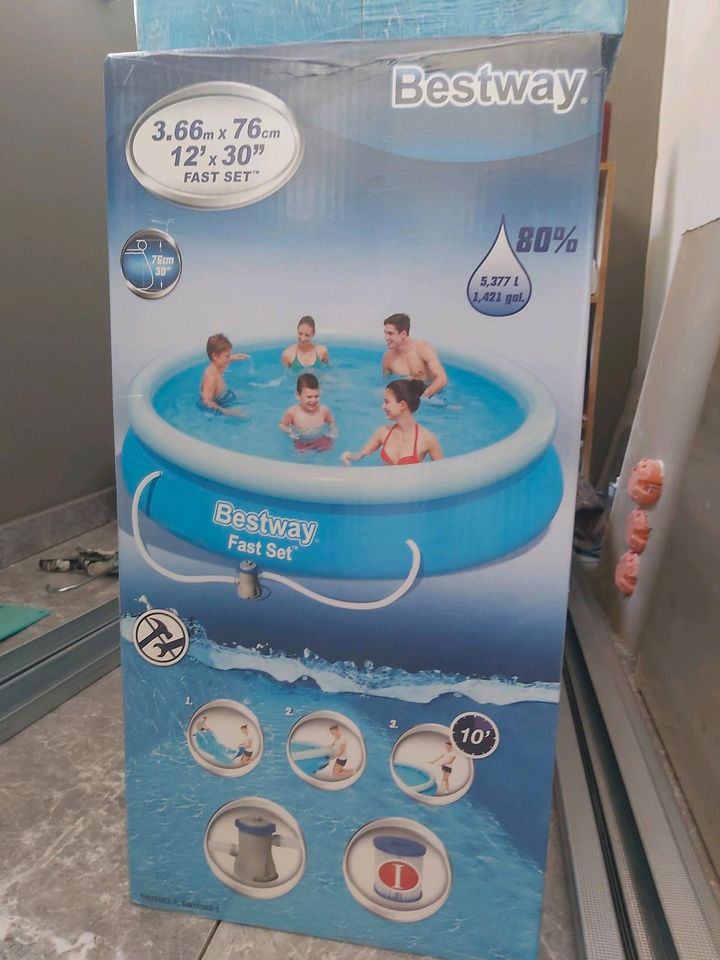 Bestway Fast Set Pool, 3,66m Durchmesser in Waldfischbach-Burgalben