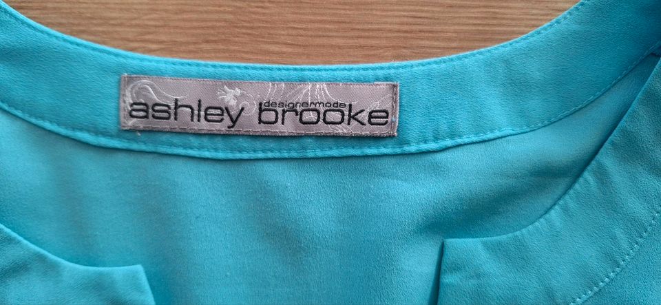 Ashley Brooke Long Bluse Langarm Größe  38 blau diagonale Schnitt in Edewecht