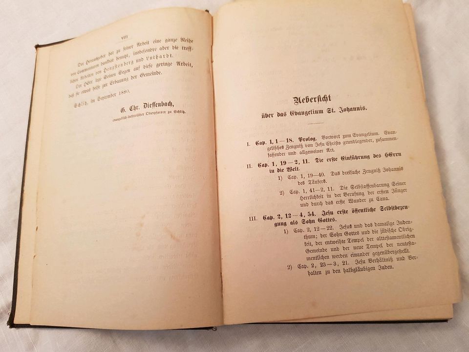 Antikes Buch 1881 Bibel-Andachten in Hanau