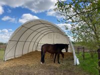 Rundbogenhalle NEU 6,10m breit x 12,80m lang, Unterstand, Reithalle, Stall, 750g PVC Brandenburg - Perleberg Vorschau