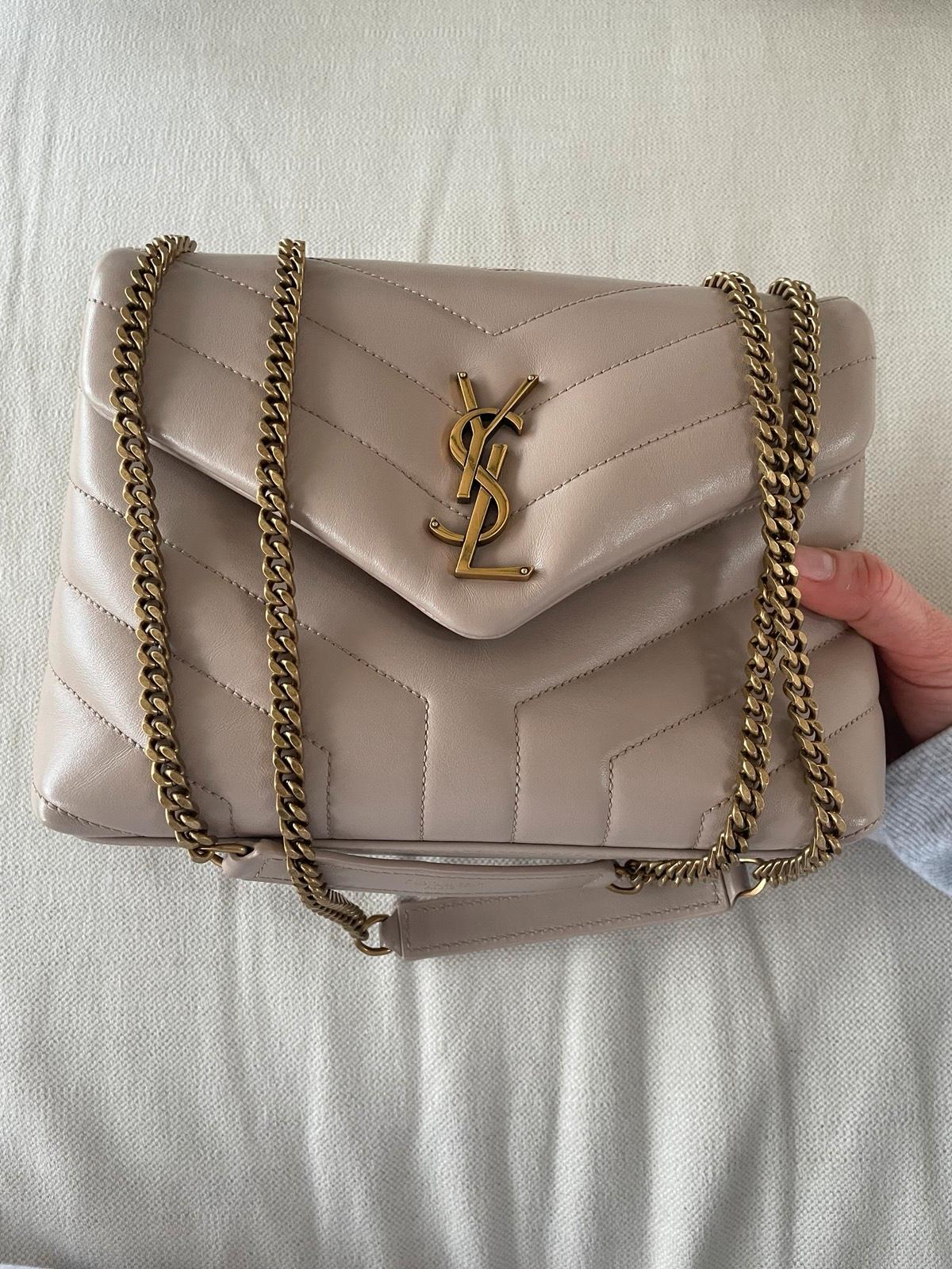 Ysl loulou small beige sale