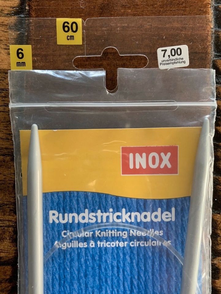 Rundstricknadeln INOX 6mm 60cm Stricken Nadeln Wolle Handarbeit in Trittau