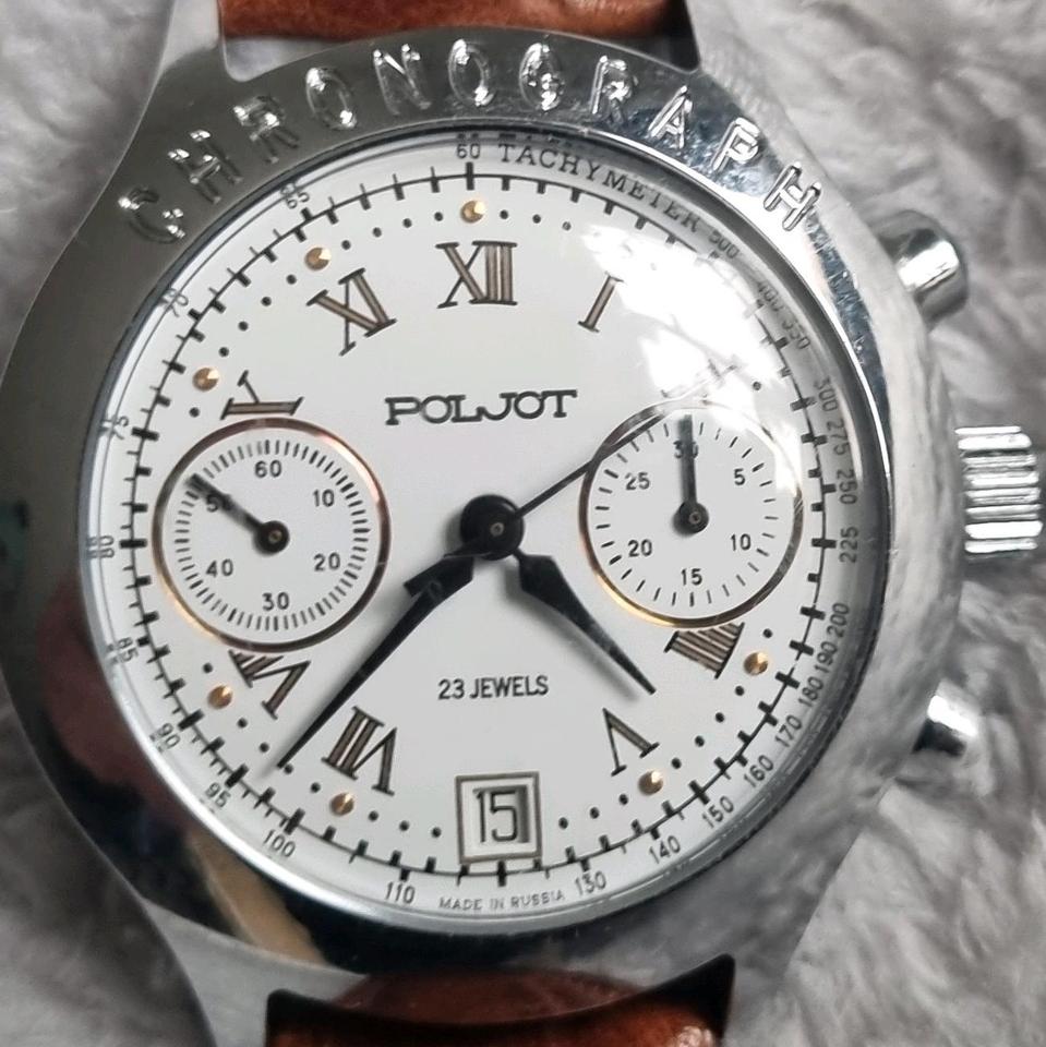 Poljot Chronograph 3133 russische Uhr mit Handaufzug und Datum in Bremen