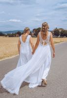 Boho - Brautkleid mit tiefem Rückenausschnitt Baden-Württemberg - Dossenheim Vorschau