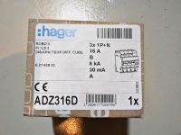 Hager RCBO 3 16A 30mA / ADZ316D Baden-Württemberg - Balingen Vorschau