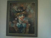 Gemälde auf Leinwand, Clown, Holzrahmen H: 70 cm, B: 60 cm Bayern - Königsdorf Vorschau