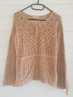 Damen Lochpullover beige Pullover Häkelpulli Strickpullover Gr. S Bayern - Bodenwöhr Vorschau