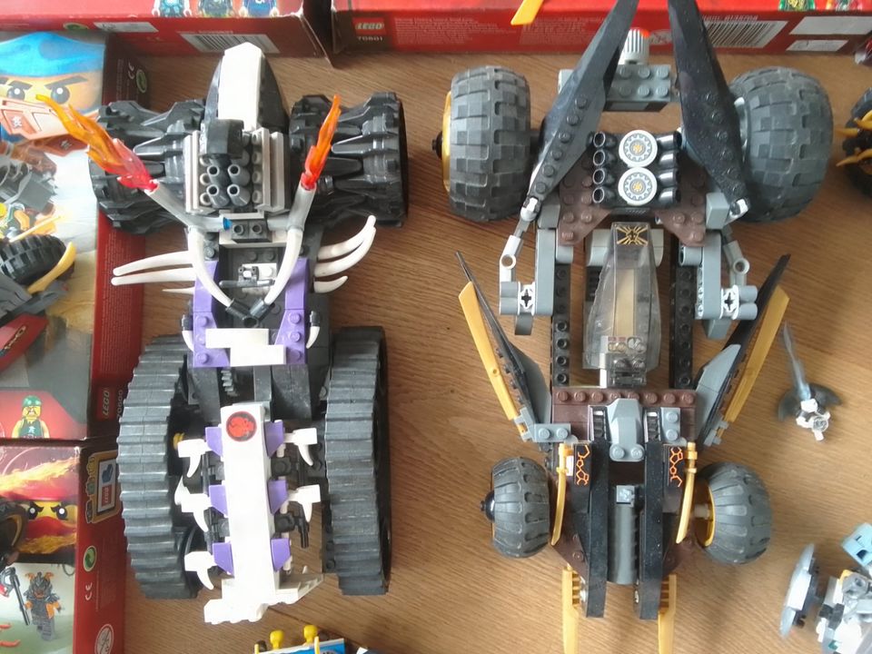 Lego Sammlung Ninjago Flieger Bike Drache Luft Hai Tarn Buggy in Fehmarn