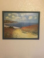 Druck von Claude Monet mit blauem Holzrahmen Nordrhein-Westfalen - Petershagen Vorschau