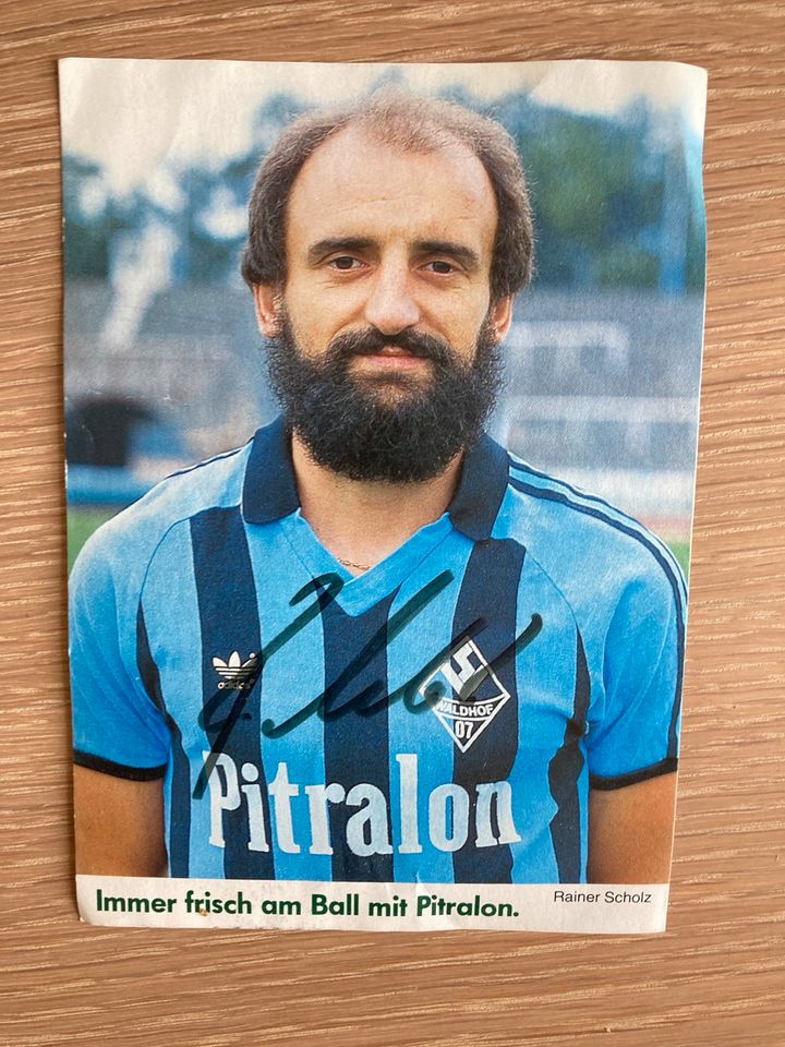 Autogramm Rainer Scholz Waldhof Mannheim vom 31.03.1985 1. Liga in Nieder-Olm