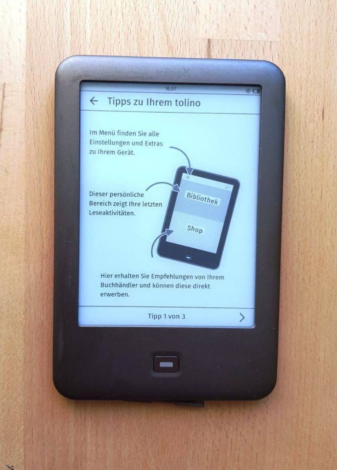 Tolino Shine eBook Reader, grau, kaum benutzt, 100%-fktf. in München