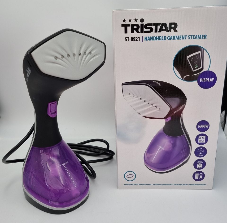 Tristar ST-8921 Tragbarer Dampfglätter ‎Dampfbürste 1600 Watt in Vettweiß