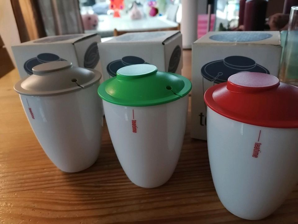 Teatime Teetasse Porzellan mit Deckel Neu OVP diverse Farben in Nierstein