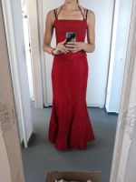 Abiball Zweiteiler Kleid rot Satin 36 Abikleid Abschlussball Nordrhein-Westfalen - Jüchen Vorschau