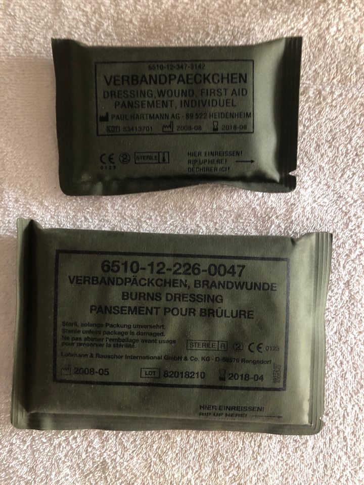 BW Verbandspäckchen, First Aid, Bundeswehr, Medi Pack in Baden