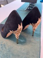 Edle High Heels in schwarz&gold mit Verzierungen Gr.40 US9 Baden-Württemberg - Aichtal Vorschau