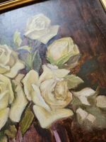 antikes Gemälde Rose Rosen weiß Vase Eisner 1956 Stilleben Bayern - Füssen Vorschau