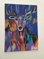 Hirsch Bild, Acryl auf Leinwand Bayern - Dillingen (Donau) Vorschau