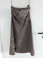 Kleid mit Blumenstickerei von Zero braun Gr. 38/M Bayern - Wertach Vorschau