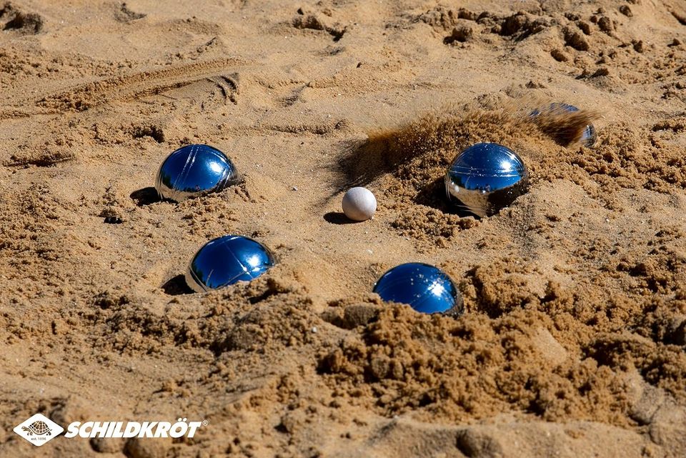 Schildkröt Boule, Boccia, Petanque Set, 2X 3 Stahlkugeln, 1x Ziel in Griesstätt