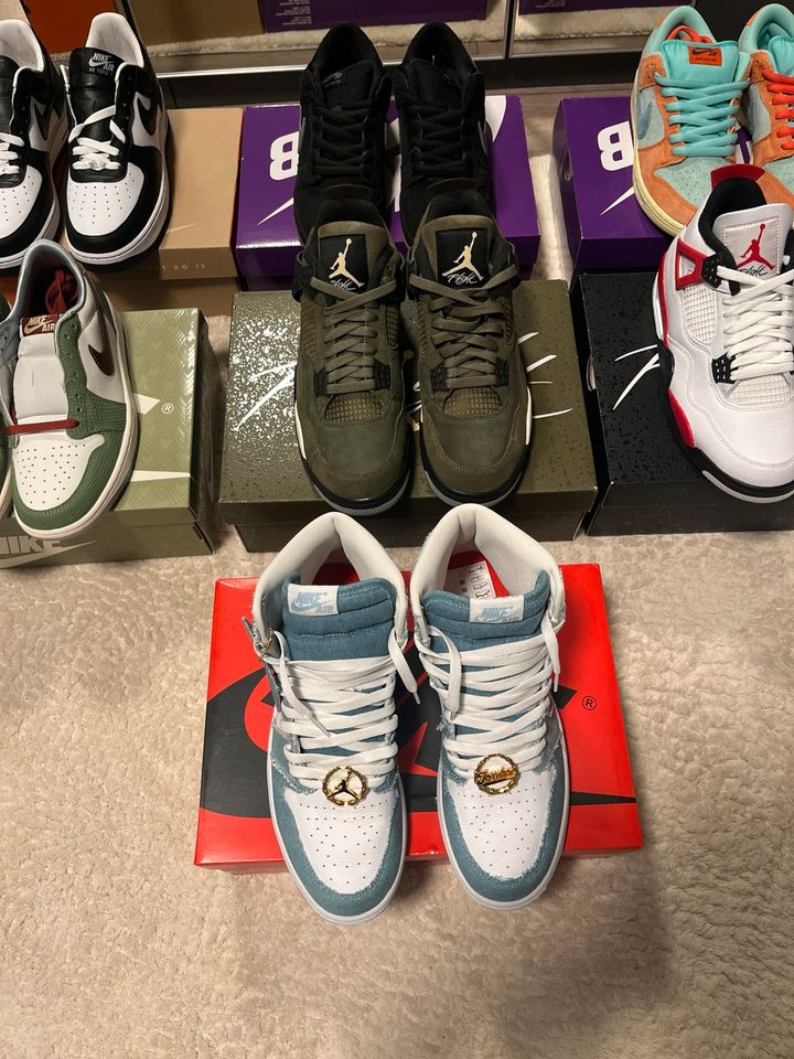 Sneaker Jordan 1&4, SB Dunk low, Airforce 1 Low in Gelsenkirchen