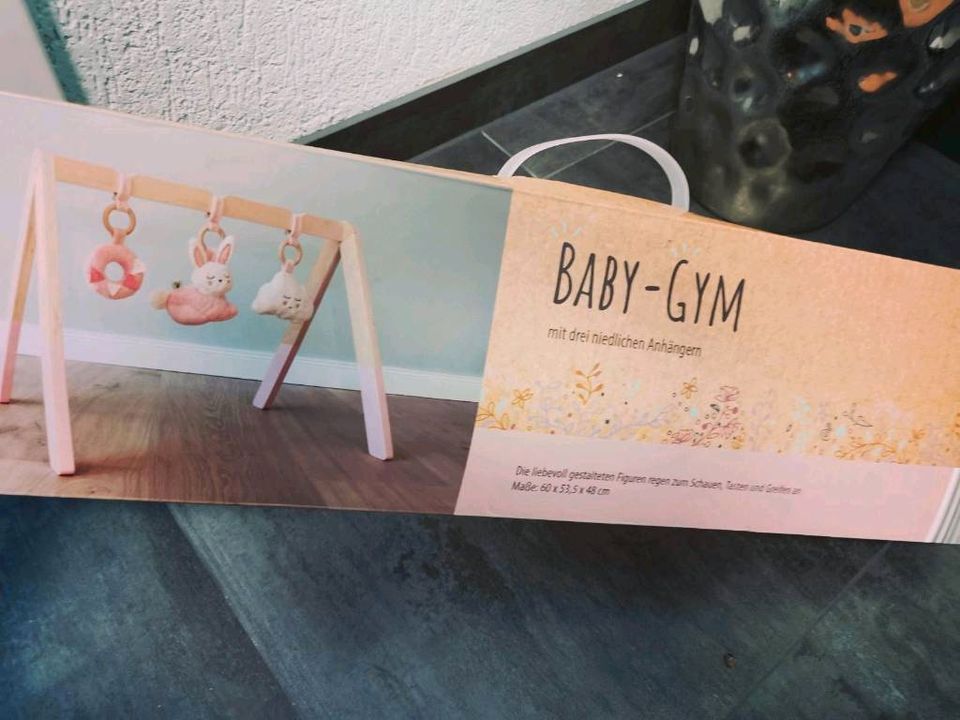 Baby-Gym Spielbogen aus Holz mit Anhängern in Kassel