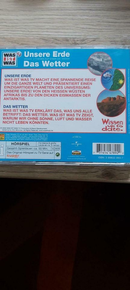 Hör CD "Was ist Was" Unsere Erde,  Das Wetter in Rielasingen-Worblingen