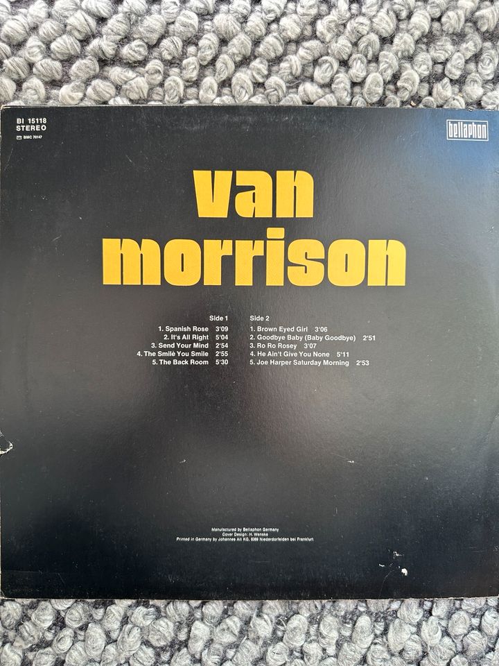 LP Vinyl Van Morrison antik vintage Spanisch Rose Brown Eyed Girl in Berlin