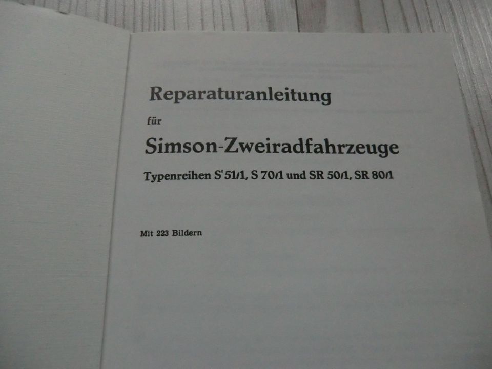 Buch Simson Reparaturanleitung in Eichwalde