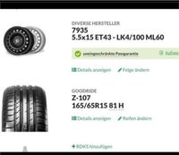 Ich verkaufe Sommerkompletträder für Renault Clio 4 165/65R15 81H Bayern - Scheßlitz Vorschau