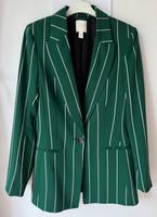 H&M Blazer Dunkelgrün Schwarz Creme Streifen XS 34 München - Au-Haidhausen Vorschau