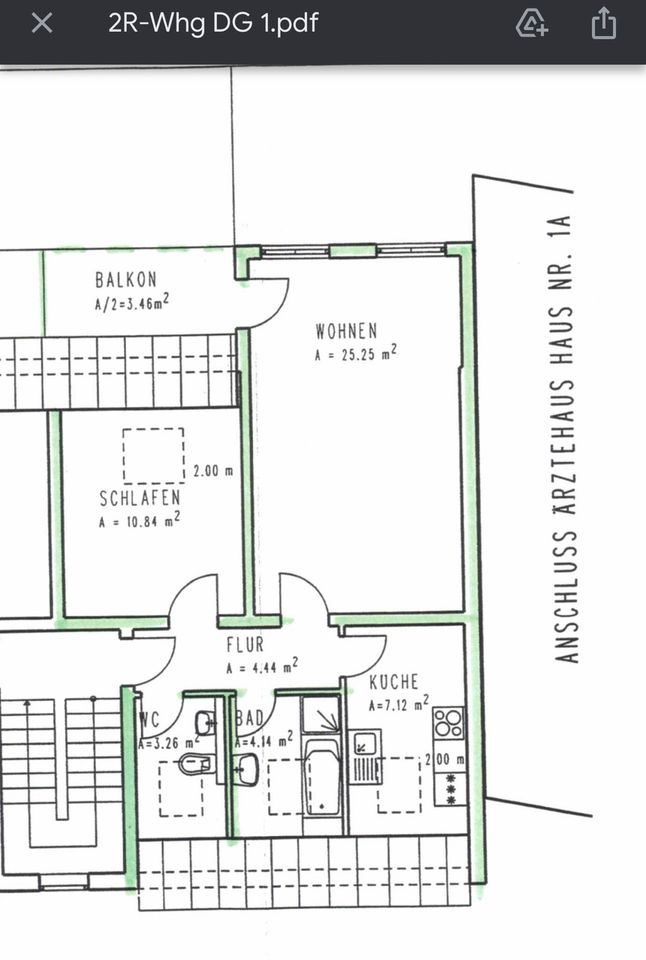 2 Raum Dachgeschosswohnung in Sömmerda