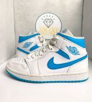 ✅Nike Jordan 1 Mid UNC (Hellblau/Weiß) 36,5 / US 6 Sneaker Sachsen - Treuen Vorschau