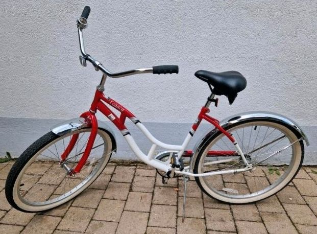 Schwinn Beach Cruiser Legacy 26 Zoll Fahrrad Strand Bike rot weiß in Unterschneidheim