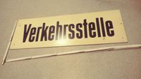 DDR / Reichsbahn Pertinax-Schild "Verkehrsstelle" Brandenburg - Bernau Vorschau